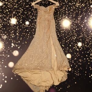 Sparkling Gold Evening Gown